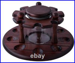 Stand for 9 smoking pipes and Tobacco Jar Fashioned NEW Display Holder Rack KAF