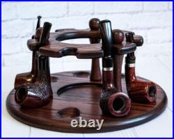 Stand for 9 smoking pipes and Tobacco Jar Fashioned NEW Display Holder Rack KAF