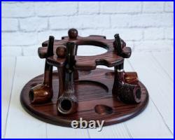 Stand for 9 smoking pipes and Tobacco Jar Fashioned NEW Display Holder Rack KAF