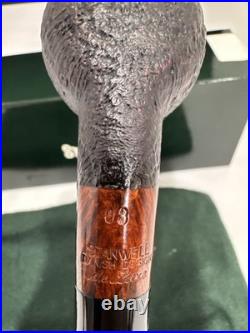 Stanwell De Luxe Straight Billiard 03 Sandblast Black Briar Tobacco Pipe New