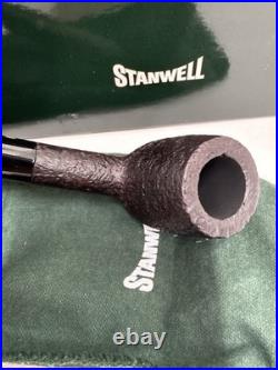 Stanwell De Luxe Straight Billiard 03 Sandblast Black Briar Tobacco Pipe New