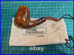 Stefano Santambrogio Bent Egg Tobacco Pipe