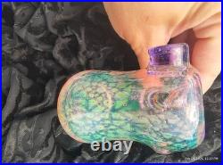 Stoke Signed Heady Hammer Pipe Fumed Color Changing Glass USA 2018 Worked Stem