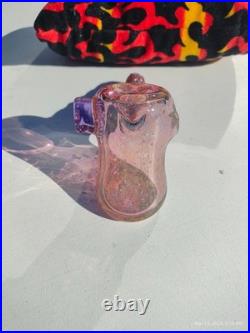 Stoke Signed Heady Hammer Pipe Fumed Color Changing Glass USA 2018 Worked Stem