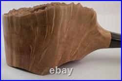 Straight Grain Pot Shaped Briar Smoking Pipe withEbonite Stem by Whitaker Werks