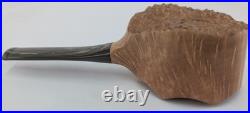 Straight Grain Pot Shaped Briar Smoking Pipe withEbonite Stem by Whitaker Werks