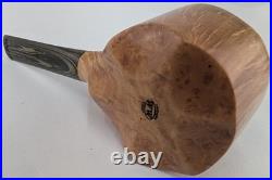 Straight Grain Pot Shaped Briar Smoking Pipe withEbonite Stem by Whitaker Werks