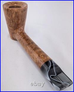 Stubby Dublin Smoking Briar Pipe withAcrylic Stem Beveled Rim by Whitaker Werks