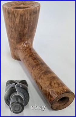 Stubby Dublin Smoking Briar Pipe withAcrylic Stem Beveled Rim by Whitaker Werks