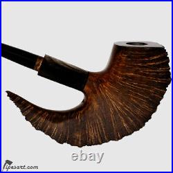 Stunning Churchwarden Pickaxe Smoking Pipe Kit- Horn Inserted Pipe Sottocasa