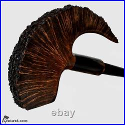 Stunning Churchwarden Pickaxe Smoking Pipe Kit- Horn Inserted Pipe Sottocasa