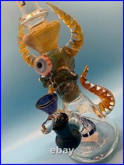 TATTOO Hookah Water Pipe Smoking Bong Glass 12'' Bubbler Waterpipe Tobacco Pipe