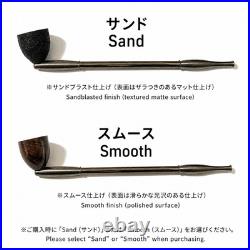 TSUGE Black Ship Briar Kiseru Tobacco Smoking Pipe Sand Smooth Japan NEW
