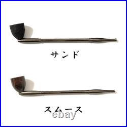 TSUGE Black Ship Briar Kiseru Tobacco Smoking Pipe Sand Smooth Japan NEW