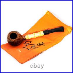 TSUGE IKEBANA PIPE Asami Kikuchi 050-22-H with autographed pouch Tobacco Smoking