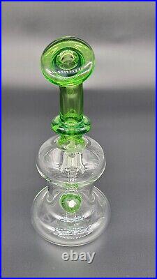 Tedrow Glass Water Pipe Opal 14mm Tobacco Pipe Handmade Colorful Thick Heavy USA