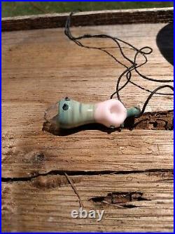 Thick Glass Pipes Tiny Pocket Pipes Collectible Smoking Pipe Necklace Pendants
