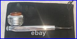 Thoro-Kleen Aluminum Radiator Tobacco Pipe WithUnsmoked Briar Bowl & New Stem