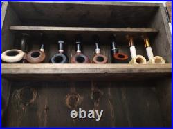 Tobacco Pipe Cabinet Wall Mount New And Reclaimed Wood. 8 Pipe, Tobacco Shelf