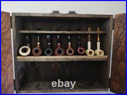Tobacco Pipe Cabinet Wall Mount New And Reclaimed Wood. 8 Pipe, Tobacco Shelf