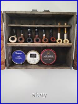 Tobacco Pipe Cabinet Wall Mount New And Reclaimed Wood. 8 Pipe, Tobacco Shelf