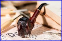 - Tobacco Pipe, Hand Carved, Fits 9mm Filter, Collectable Series, Comes with