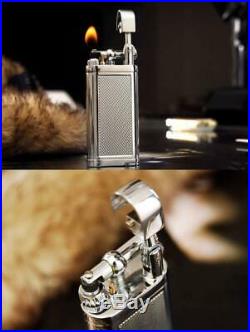 Tobacco Pipe Lighter with Tamper & Pick All in One Flint Stone Chrome