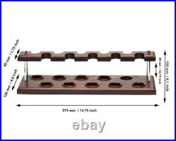 Tobacco Pipe Stand for 10 Smoking Bowls Wooden Rack Holder made by KAFpipes