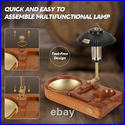 Tobacco Pipe with Wood Smoking Pipe Stand Holder, Refillable Butane Pipe Ligh