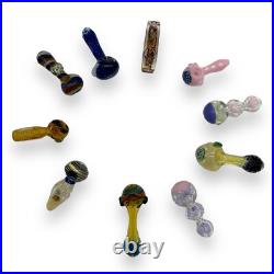 Tobacco Smoking Glass Pipe Wholesale, Bulk Lot, 10pcs, 5-6 inches