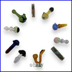 Tobacco Smoking Glass Pipe Wholesale, Bulk Lot, 10pcs, 5-6 inches
