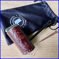 Tom Eltang Brown Sandblasted Poker Basic Series Tobacco Pipe Denmark New