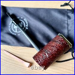 Tom Eltang Brown Sandblasted Poker Basic Series Tobacco Pipe Denmark New