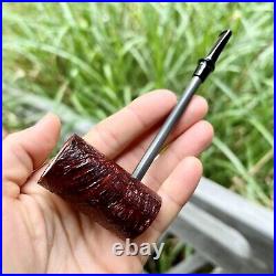 Tom Eltang Brown Sandblasted Poker Basic Series Tobacco Pipe Denmark New