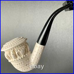 Topkapi Calabash Meerschaum Tobacco Pipe 1/2 Bend By Paykoc M23000