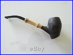 Tsuge #551 Bent Sand Blasted Tobacco Pipe Gorgeous unsmoked