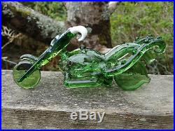 UNIQUE 9 INCH Motorcycle TOBACCO Smoking Pipe Herb Bowl Glass Pipes Hand Blown