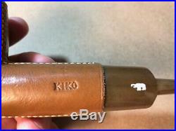 UNSMOKED Kiko 102 Leather Wrapped Meerschaum Lined Vintage / Estate Tobacco Pipe