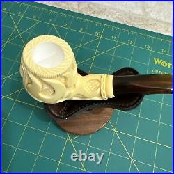 U. S. Army Meerschaum Tobacco Pipe Brand New Flames Incredible