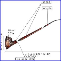 Unique 13.4 Hand-Carved Gandalf Tobacco Pipe Perfect Gift for Enthusiasts