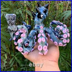 Unique Handmade Octopus Glass Smoking Pipe One-of-a-Kind Artisan Piece