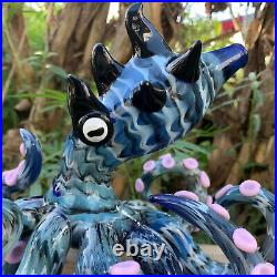 Unique Handmade Octopus Glass Smoking Pipe One-of-a-Kind Artisan Piece