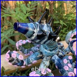Unique Handmade Octopus Glass Smoking Pipe One-of-a-Kind Artisan Piece