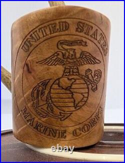 United States Marine Corps Poker Smoking Briar Pipe