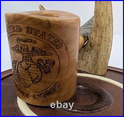 United States Marine Corps Poker Smoking Briar Pipe