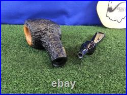 Unsmoked Buckeye Pipe Black Sandblasted Acorn Acrylic Stem Briar Tobacco Pipe