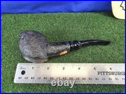 Unsmoked Buckeye Pipe Black Sandblasted Acorn Acrylic Stem Briar Tobacco Pipe