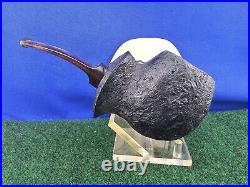 Unsmoked Buckeye Pipe Sandblasted Semi-Bent Acrylic Stem Briar Tobacco Pipe