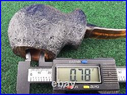 Unsmoked Buckeye Pipe Sandblasted Semi-Bent Acrylic Stem Briar Tobacco Pipe