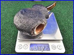 Unsmoked Buckeye Pipe Sandblasted Semi-Bent Acrylic Stem Briar Tobacco Pipe